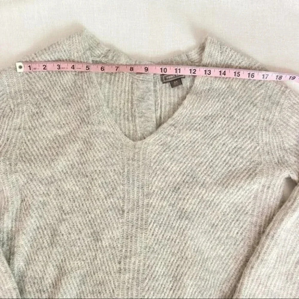 Point Sur Open Back Sweater In Heather Dusk Grey - Picture 8 of 16